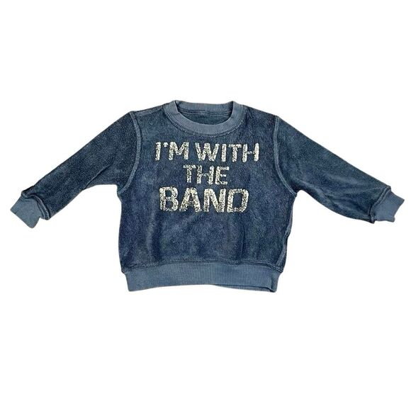 Boy’s Reversible I Am With The Band Sweatshirt 18-24 M - Picture 1 of 8